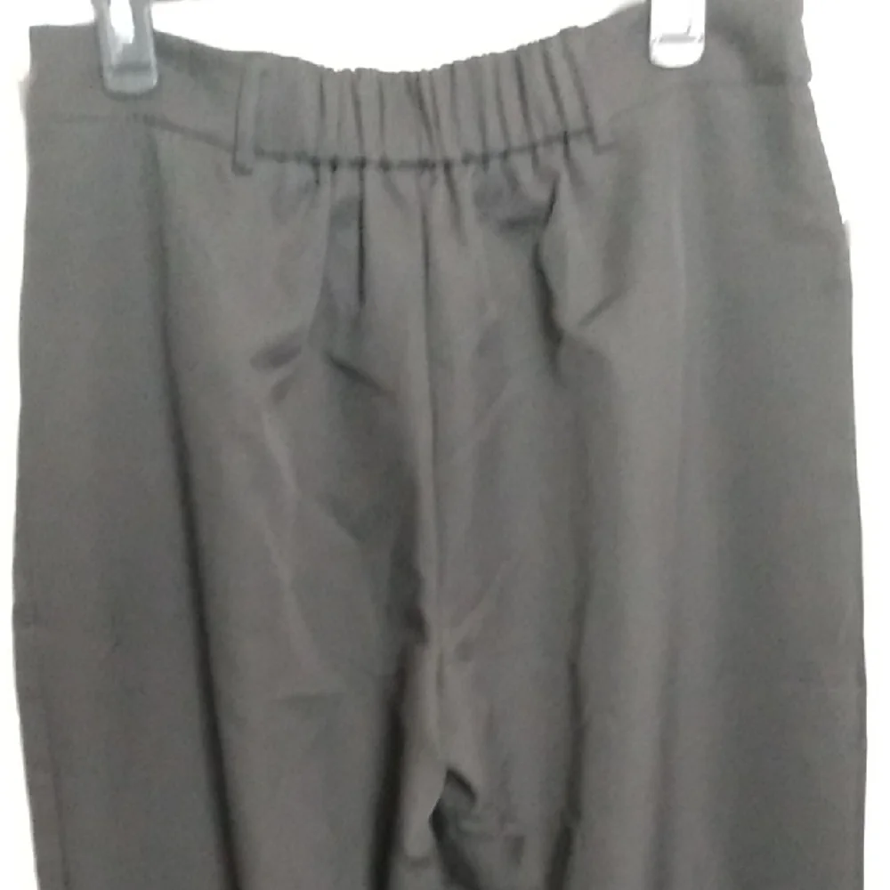 High-Rise Extra Wide-Leg Black Women's Pants W/Front Pockets - Large